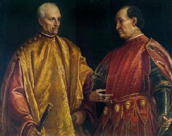 Portrait of two dignitaries by 
																	Pietro Damini