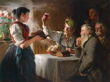 A toast to the landlady by 
																	Adolf Muller-Grantzow
