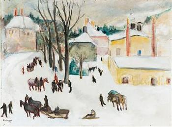 Winter landscape by 
																	Rudolf Grossmann