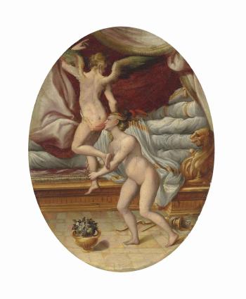 The Flight of Cupid by 
																	Girolamo Macchietti