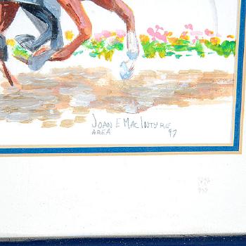 Horse race by 
																			Joan E Macintrye