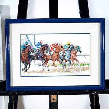 Horse race by 
																			Joan E Macintrye