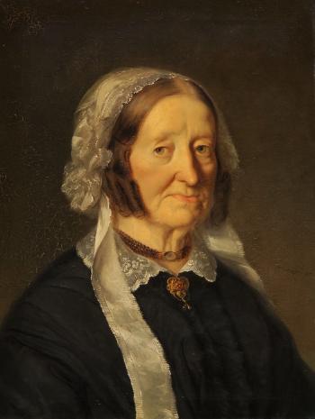 Portrait Frau Elisabetha Marty-Leder by 
																	Georg Anton Gangyner