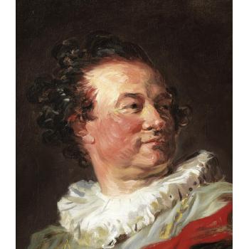 Portrait of François-Henri, 5th duc d'Harcourt, half-length and looking over his shoulder to his left by 
																			Jean-Honore Fragonard