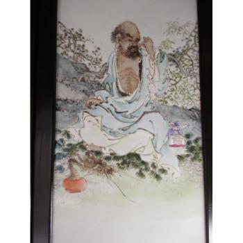 Buddhist figures by 
																			 Wang Qi