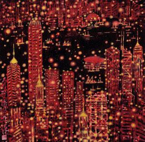 Nightscape of Hongkong by 
																	 Wang Qiutong