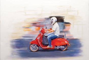 Motorbike in Tel-Aviv by 
																	Gustavo Valenzuela