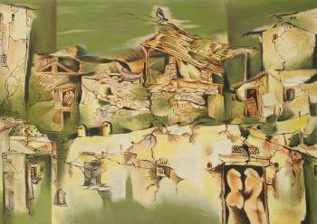 Village aux oiseaux by 
																	Devendra Dahima