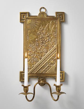 Two-armed sconce by 
																	Thomas Jeckyll