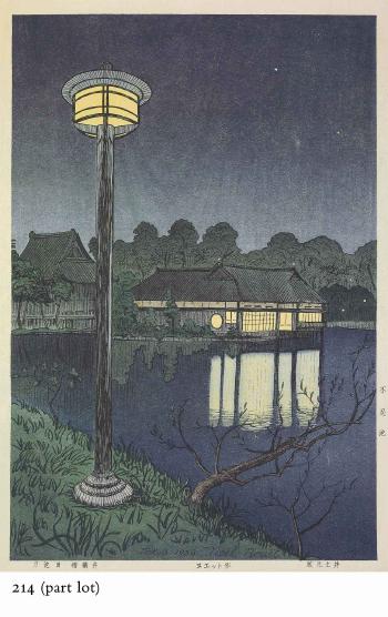 Seven oban woodblock prints depicting various views of Tokyo by 
																	Noel Nouet