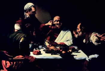 Supper at Emaus Happy Religion by 
																	Agan Harahap