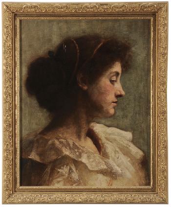 Portrait of a woman by 
																			Margaret Collyer