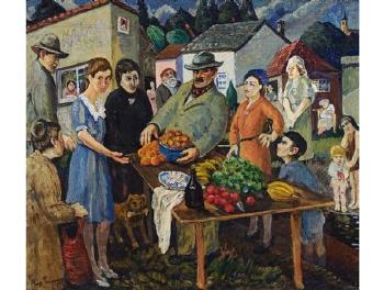 The village fair by 
																	Reginald Turvey