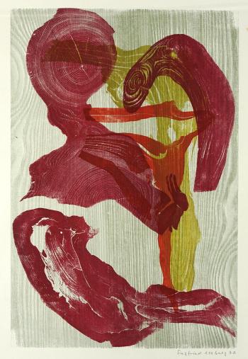 Abstrakte Komposition in fünf Farben by 
																	Siegfried Assfalg