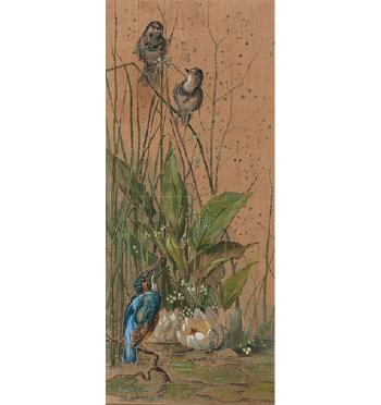 Teichlandschaften mit Vögeln by 
																	Camille de Tscharner-Vigneulle