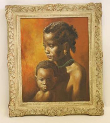 Young mother and child by 
																			Eric Tansley