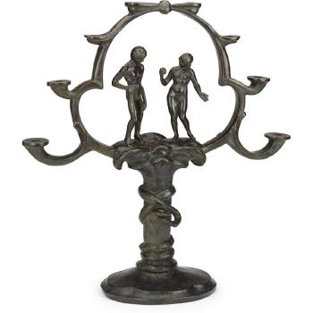 A fine and important bronze menorah by 
																	Benno Elkan