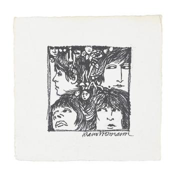The Beatles: a Revolver-style sketch by 
																	Klaus Voormann