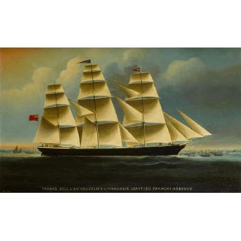 The British clipper ship Thomas Bell departing Shanghai by 
																			 Min Qua