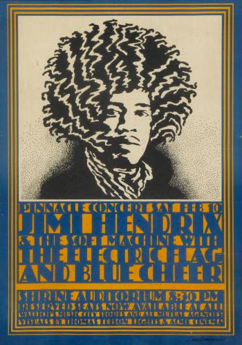 Jimi Hendrix 'Pinnacle' concert poster by 
																	John van Hamersveld