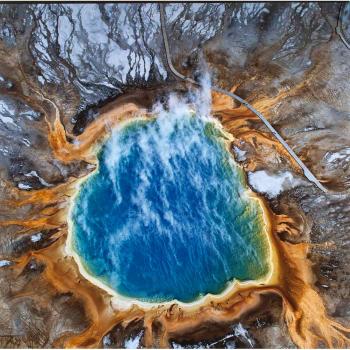 Grand Prismatic Spring with Tourists, Yellowstone National Park, Wyoming by 
																	David Maisel
