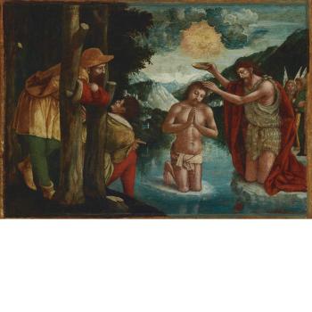 The Baptism of Christ by 
																	Francesco de Tatti