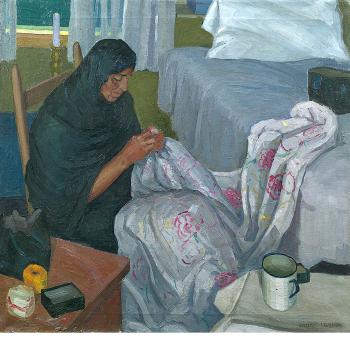 New Mexican Woman Sewing by 
																	Frederick Frary Fursman