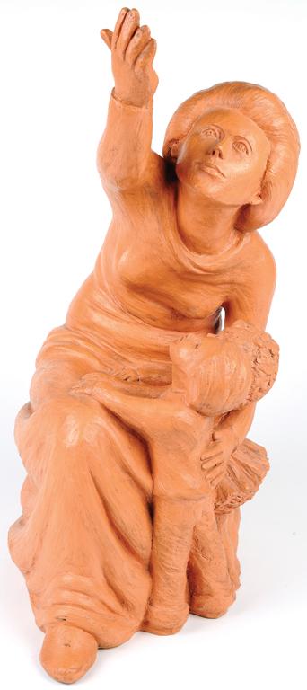Untitled Mother and Children Sculpture by 
																			Eugenie Kamrath Mygdal