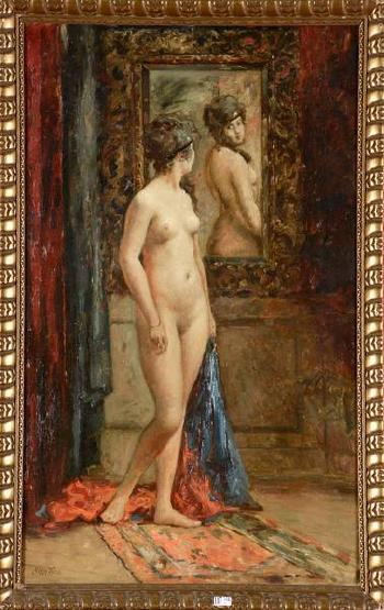 Femme nue au miroir by 
																	Alejo de Vera