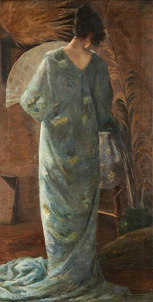 Jeune femme en kimono vue de dos by 
																	A Wallaert