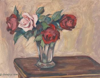 Vase mit Rosen by 
																	Ernst Odefey