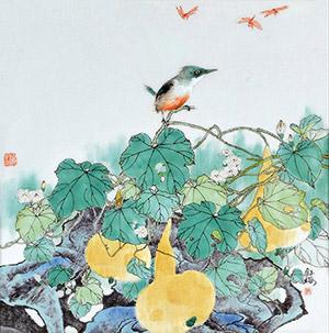 Flower and Birds by 
																	 Dai Yumei