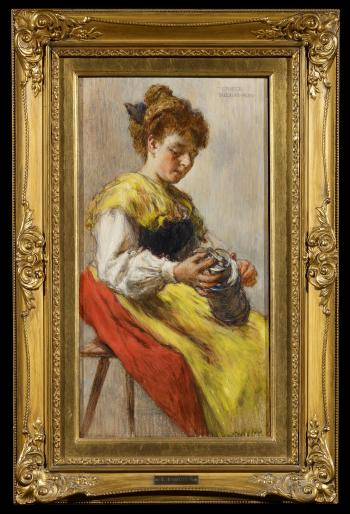 Young Lady with a Jug by 
																			Theodor J Ethofer