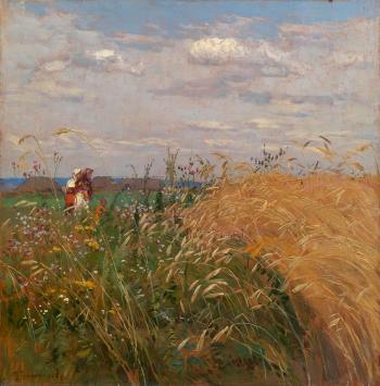 Peasant Women in a Field by 
																	Mikhail Markelovich Guzhavin