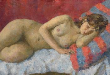 Sleeping Nude by 
																	Grigori Izrailevich Tseitlin