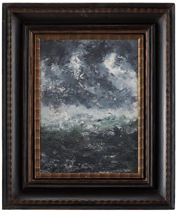 Storm landscape by 
																			August Strindberg