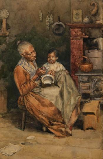 Morning feeding by 
																			Alfred Kappes
