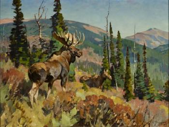 Moose by 
																	Carl Rungius