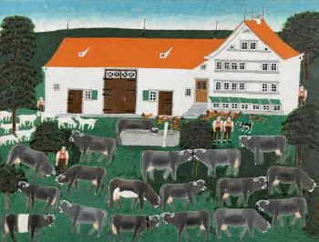 Liegenschaft mit Kühen und Geissen by 
																	Johannes Langenegger