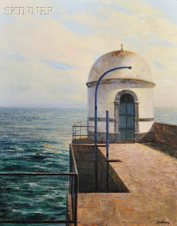 Oceanside Fort with Tower by 
																	Enrique Santana