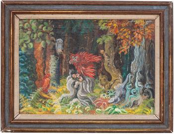 Fantasy Forest with Owl by 
																			Teofil Ociepka