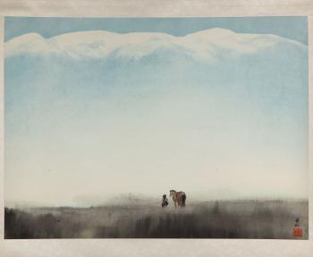 Morning on a pastoral highland by 
																			 Fu Xilin