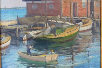 New England Harbor by 
																			Agnes Lodwick