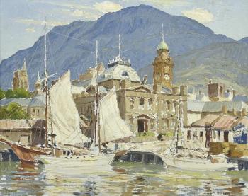 The Quay, Hobart by 
																	Maxwell Richard Ragless