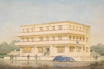 Eberlin and Darbyshire's design for the Red House Hotel Skegness by 
																	Cyril A Farey