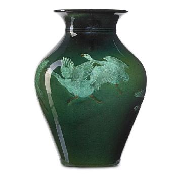 Sea Green Vase With Geese by 
																			Matthew A Daly