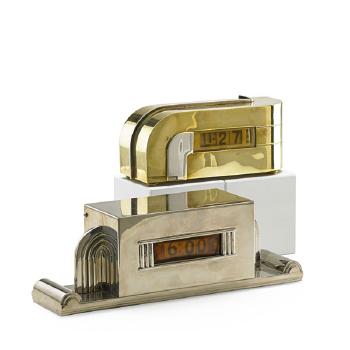 Two Electric Digital Clocks: Zephyr (No. 304) And Art Deco (No. 216) by 
																	George F Adomatis