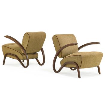 Lounge Chairs by 
																			Jindrich Halabala