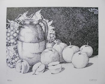 Still Life with Pitcher and Fruit by 
																	Stelios Votsis