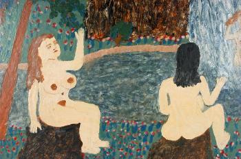 Nudes at the Waterfall by 
																			Antonio Estevez
